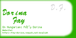 dorina fay business card